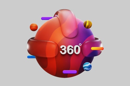 Visualização: Elemento tecnológico Gradient 360 vr