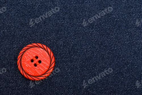 Preview: Red button on jeans