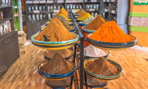Preview: Spices on display on sale at market