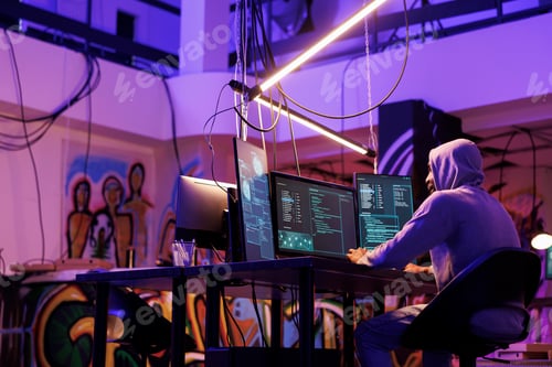 Preview: Hacker developing internet virus