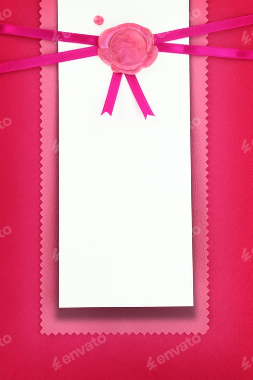 Preview: Greeting paper card with sealing wax stamp
