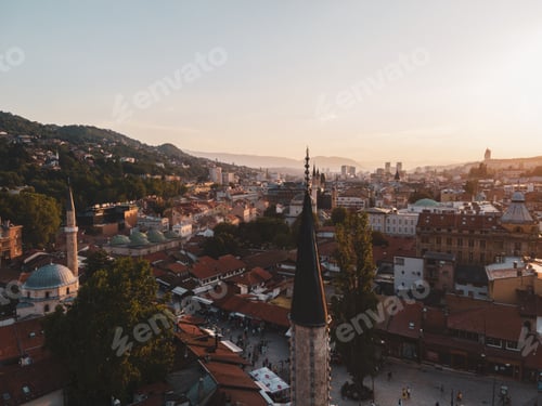 Preview: View of the historic center of Sarajevo, Bosnia and Herzegovina