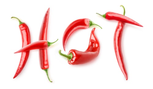Preview: 'Hot' word made with peppers