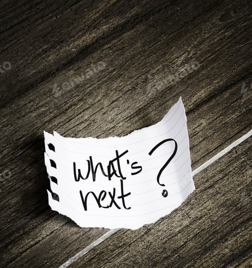 Preview: Whats Next Notepaper On The Wood Background
