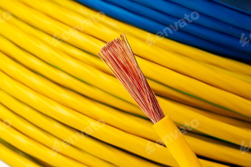 Preview: Spools of Electrical Wire on White Background