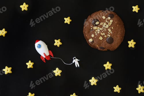 Preview: Astronaut and rocket.