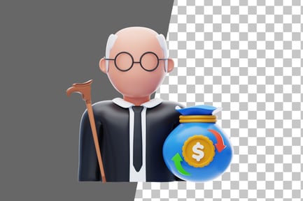 Preview: Post-Retirement Income 3D Icon