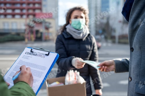 Preview: Coronavirus in city, prevention and protection concept