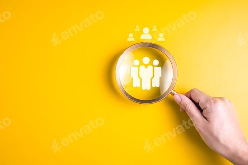 Preview: Job recruiting advertisement, Company hiring and selection, Human resources team searching