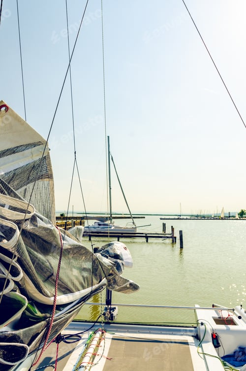 Preview: Catamaran boat on Neusiedlersee lake in Austria