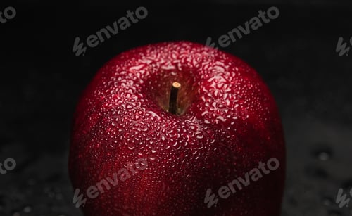 Preview: Drops on red apple
