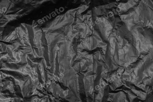 Preview: Abstract Black Wrinkled Material with High Contrast Lighting