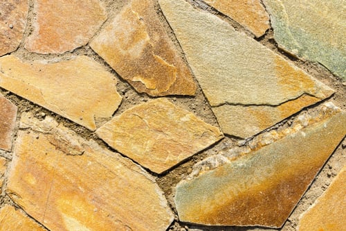 Preview: The Abstract Textured Stone Mosaic Background Of Yellow And Golden Color