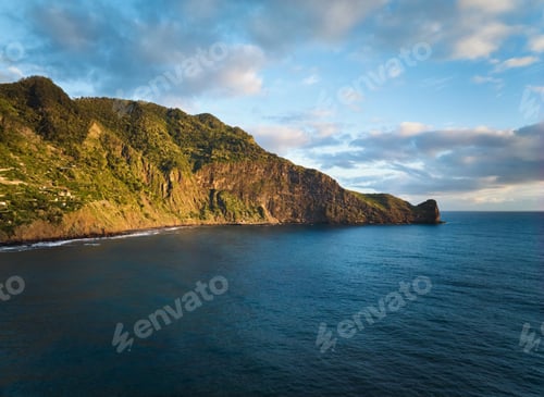 Preview: View of Madeira cliffs coastline landscape, Madeira island, Portugal