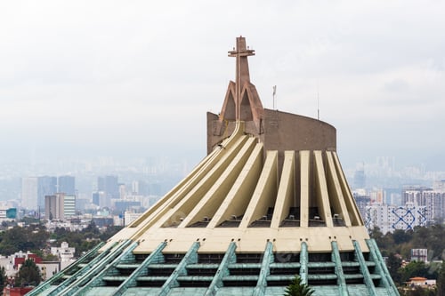 Preview: Exterior close up shot of the Basilica of Guadalupe.