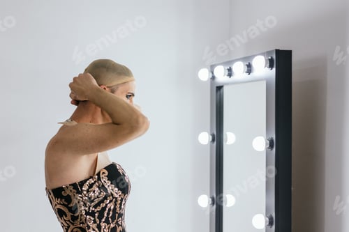 Preview: Performer Preparing for Show in Dressing Room