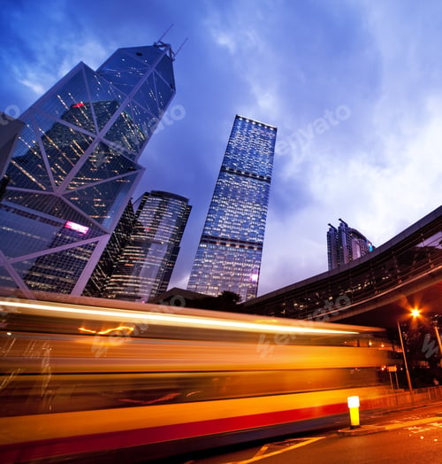 Preview: Fast moving bus at night