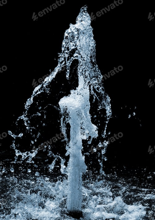 Preview: waterfall isolated on black