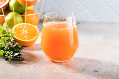 Preview: Refreshing summer drink. Juice from red Sicilian oranges.