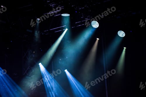 Preview: Stage lights at a live music concert