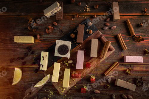 Vorschau: Verschiedene Geschmacksrichtungen von hausgemachten Schokoladenfondant