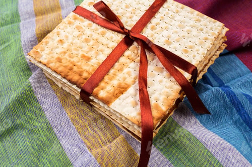 Preview: Jewish traditional Passover matzo bread