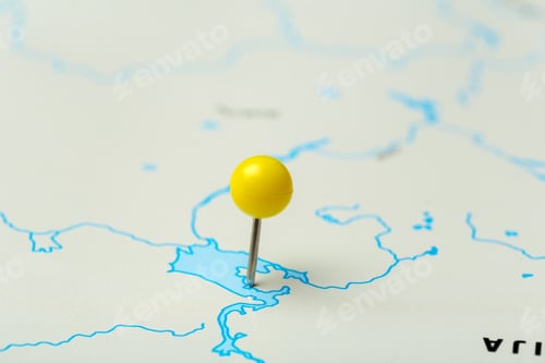 Preview: Travel destination points on a map