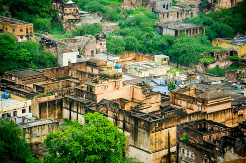 Preview: Old Jaipur City as viewed from top of Amber Fort, India.