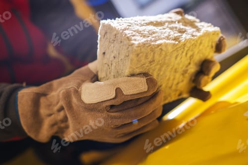 Preview: Small Piece of Mineral Wool Insulation Material