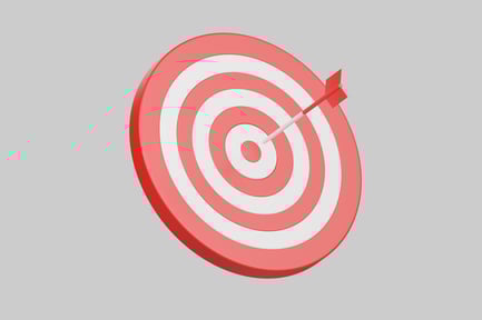 Preview: Target with Dart, Red and White Concentric Rings