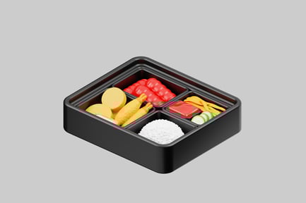 Preview: Detailed bento box food set
