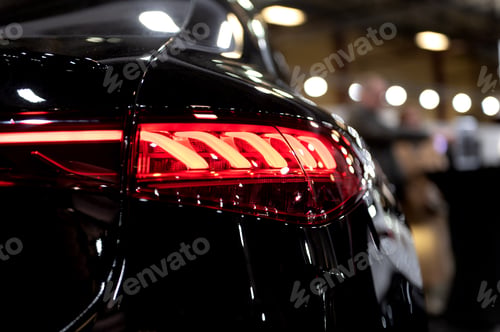 Preview: Modern backlights of the car.