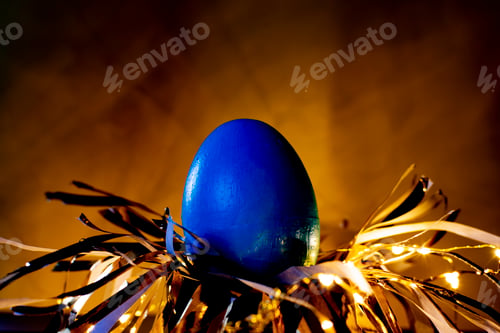 Preview: Easter egg rabbit concept on a nest.