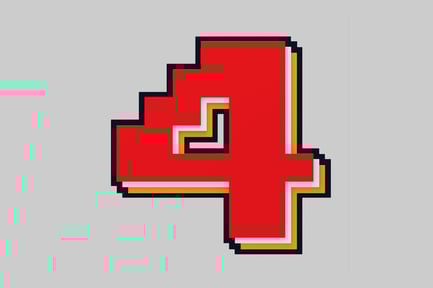 Preview: Pixelated number four