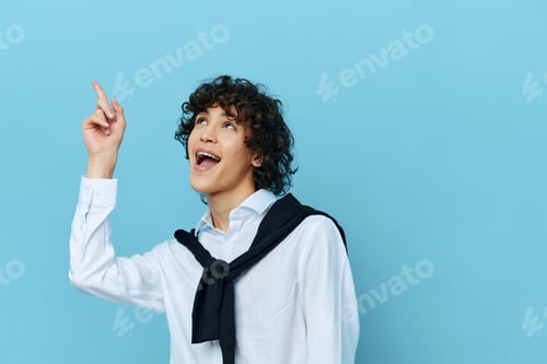 Preview: guy portrait emotions hand gestures Lifestyle fashion