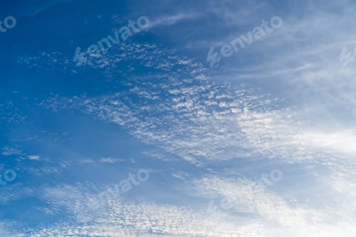 Preview: Cirrocumulus cloud with blue sky background