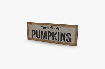 Preview: Farm Fresh Pumpkins Rustic Wooden Sign