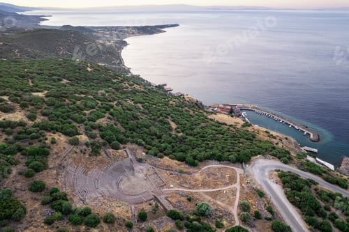 Preview: Assos Ancient City Drone shooting, Assos Behramkale, Canakkale Turkey