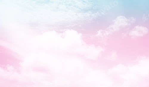 Preview: Cloud Background Rainbow Pink Blue Pastel Texture Abstract