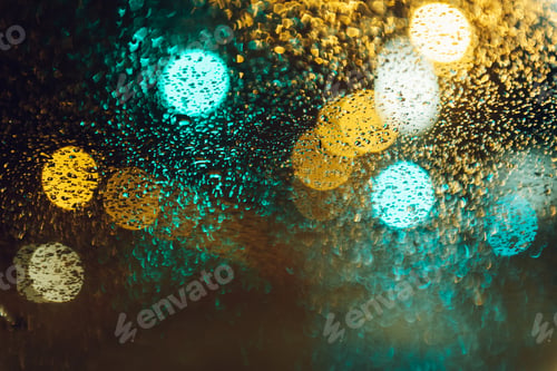 Preview: Abstract circular bokeh background of the city lights