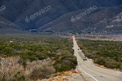 Preview: Road, mountain or highway for nature, travel route or peace in environment, location or adventure.