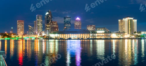 Preview: Urban Panoramic Downtwon City Skyline of Tampa Florida
