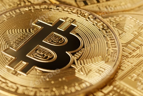 Vista previa: Group of golden bitcoins