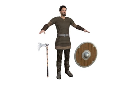 Preview: Norse Warrior with Axe and Shield