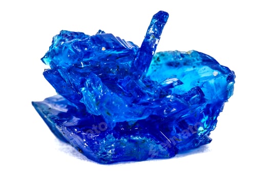 Preview: Blue crystals of vitriol, Copper sulfate, isolated on white background