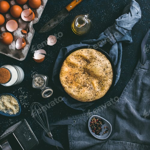 Preview: omelette and ingredients low key