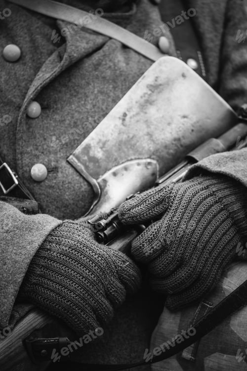 Preview: German Military Ammunition Of A German Wehrmacht Soldier At Worl