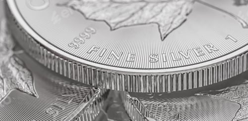 Preview: Closeup shot of silver coins