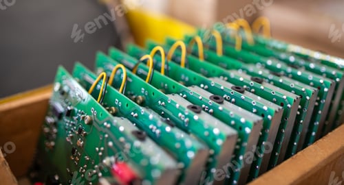 Preview: Set of chips for TFT displays in cardboard box in shop