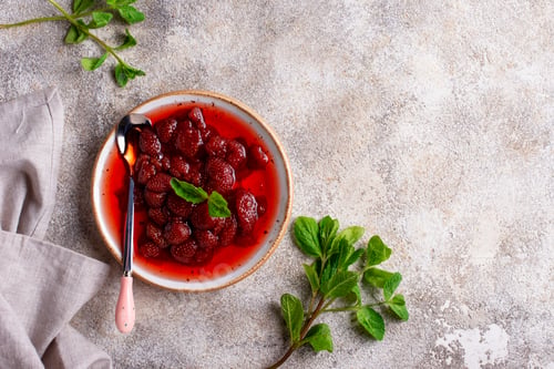 Preview: Homemade strawberry jam in plate